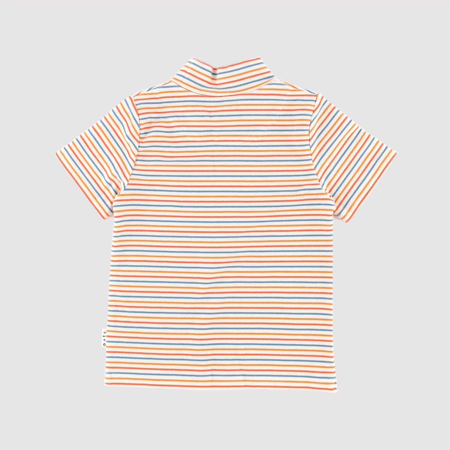 70's Stripe Mock Neck Tee